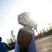 Skyline lacrosse player Dan Lee runs back on the field after taking a water break on Monday, April 8. Daniel Brenner I AnnArbor.com